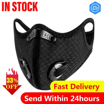 

PM2.5 Breathable Cycling FaceMask with Filters Anti-Pollution Cycling Mouth Mask Reusable Breathing Valve Mouth Caps Mascarilla