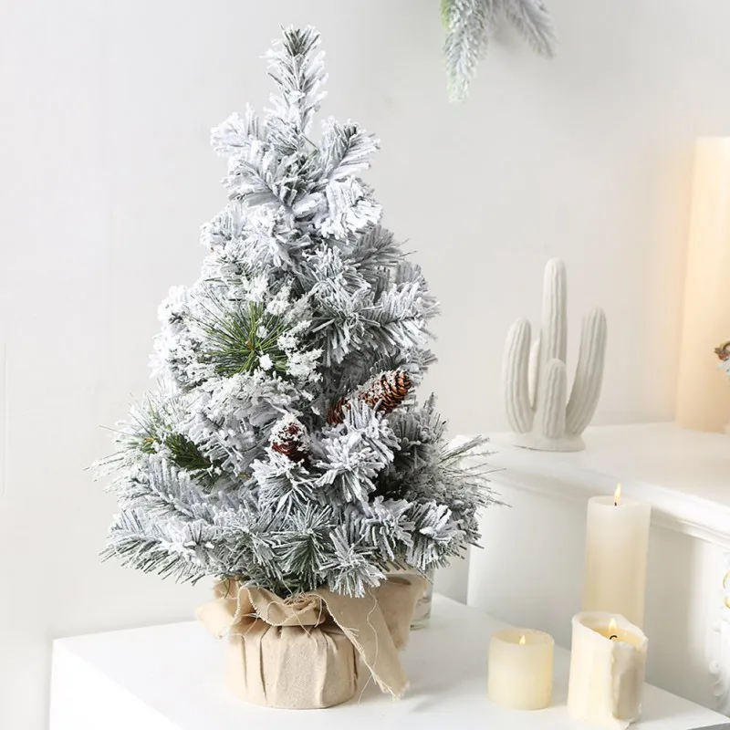 Рождественская елка, искусственные настольные украшения, рождественские миниатюрные праздничные елочные украшения для дома, настольные украшения, подарки для детей - Цвет: A