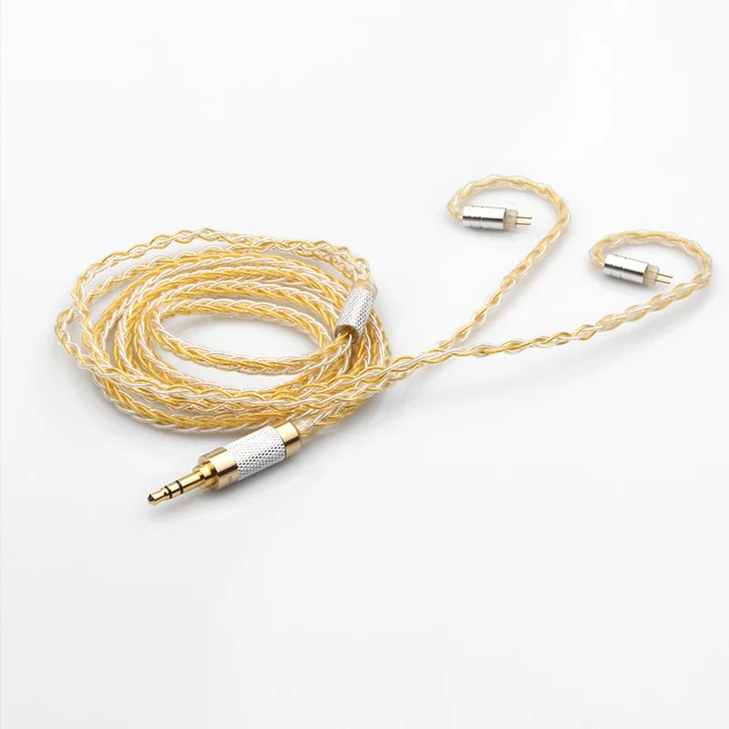 Обновленный 8 жильный посеребренный кабель TRN 3 5 0 75 78 MMCX Balance HIFI для наушников VX V90