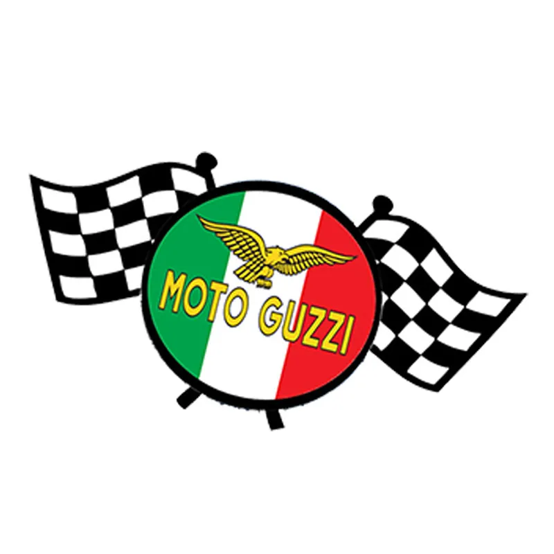 

13cm x 7cm Car Styling Waterproof Vinyl Sticker Auto Car Motorcycle Moto Guzzi Flag Italy Race Bike Helmet Decal