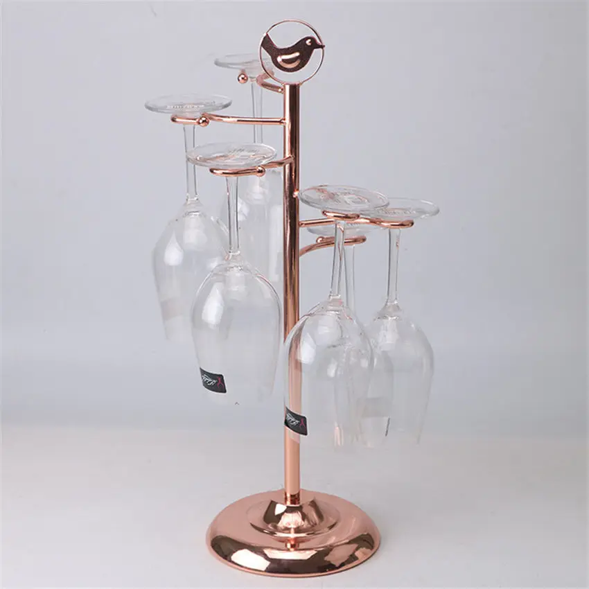 

Little Bird Rotate Hanging Wine Glass Racks Holder Champagne Stemware Holder Wrought Iron Wine Rack Bar Wine Rack Glass Hold