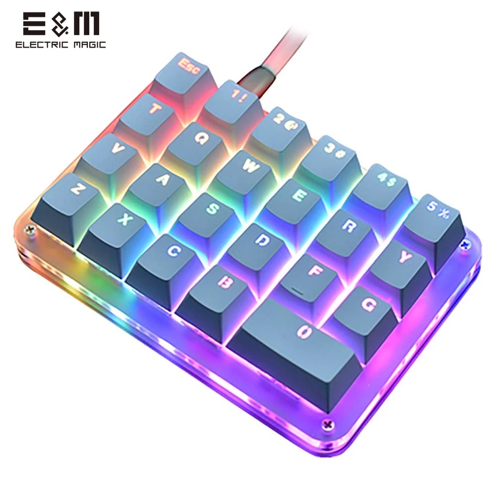 23 клавиши макро DIY программируемая RGB подсветка механическая клавиатура электрический конкурс игры ПК ноутбук MAC WIN7 8 10 Outemu переключатель - Цвет: G23S rgb green axis