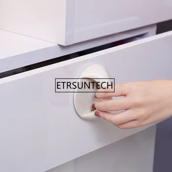 

100pcs Door Handles Plastic Protable Adhesive Wall Hanger Home Furniture Handle Cupboard Handles Knobs Cabinet Pull