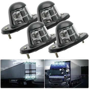 

4pcs/set 12V Truck Van Night Driving Easy Install Lorry Trailer Universal Signal Number Tag Car LED License Plate Light Caravan