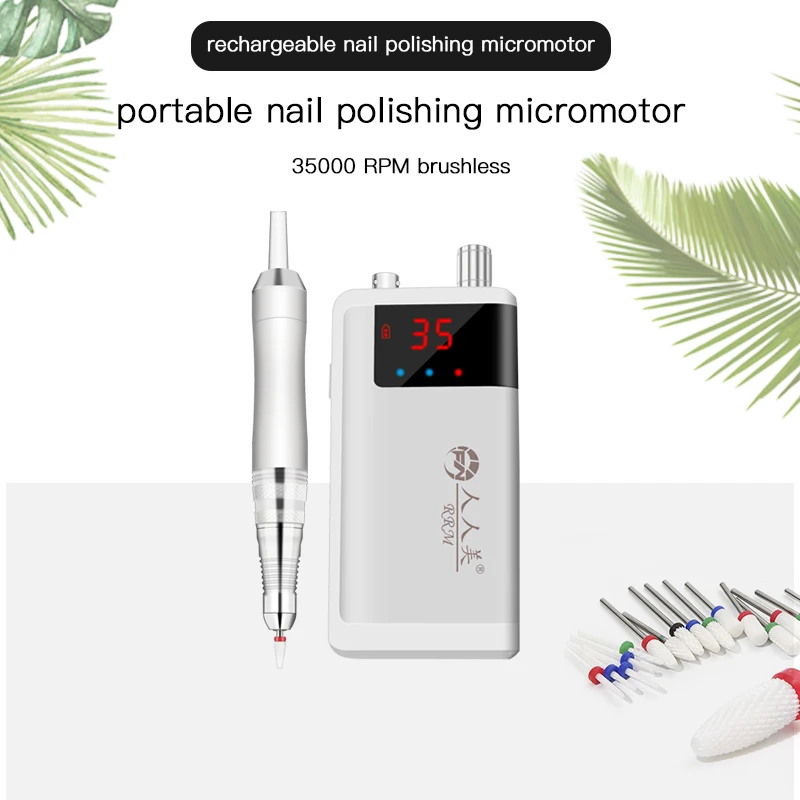35000rpm Nail Handpiece RRM Brushless Nail Drill Pen Handle Electric Micro Motor Handle for Manicure Nail Polishing Machine 2