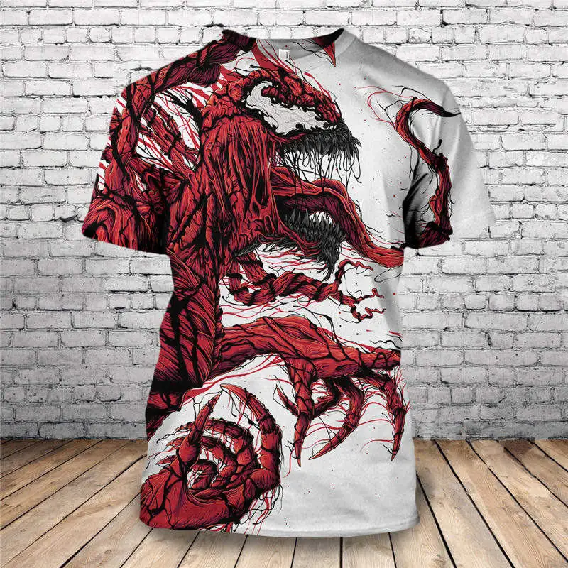Новинка, модная индивидуальная футболка с 3D принтом Venom, уникальная футболка с коротким рукавом, Мужская одежда, Прямая поставка - Цвет: F80