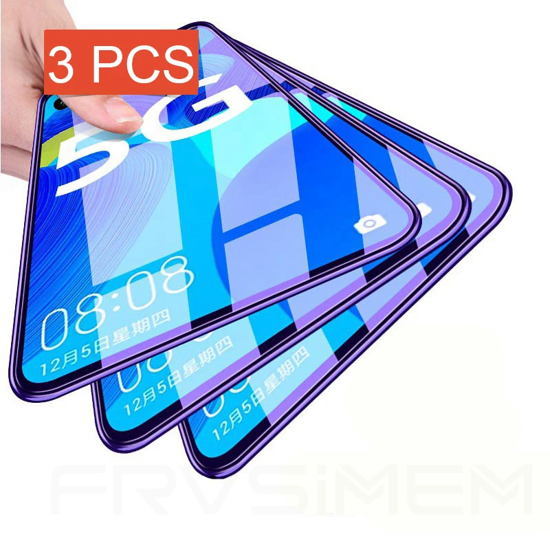 Защитное стекло с полной проклейкой для Honor 20s 30i 20e 20 Lite Pro P Smar 2019 Plus Smart Z 2020 3 шт. |