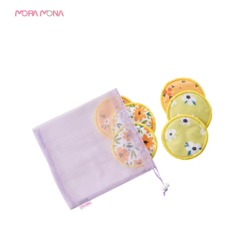 Mora Mona Latest Washable Breast Pads Fashion Designed Super Absorbent Breast Feeding Pads Waterproof Pul Print Nursing Pads