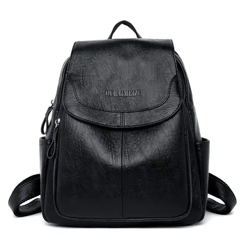 

Women Backpack PU Leather Bagpack Female Large Capacity Travel Backpacks High Quality Backpacks For Girls Mochila 2019 Fashion