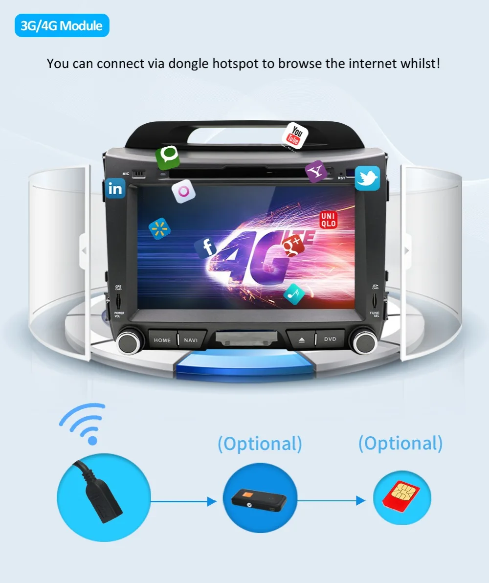 Bosion 2din HD Android 9,0 автомобильный DVD мультимедийный плеер для KIA Sportage 3 4 2010 2011 2012 2013 автомобильный Радио gps навигация