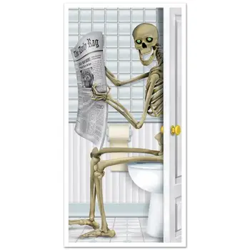 

Zombie Restroom Door Cover Decorations Halloween Party Horror Creepy Scary Poster