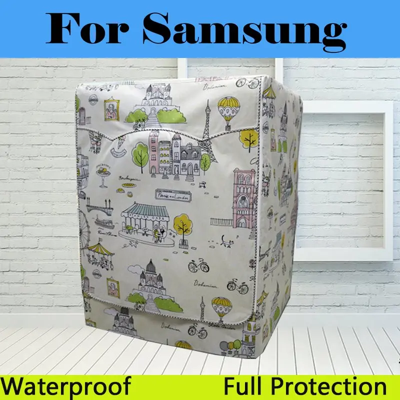 

Animal Printed Waterproof Sunscreen Dustproof Washing Machine Cover For Samsung WF652U2SHWQ WA80E5LEC/XTL WA60H4300HB/TL