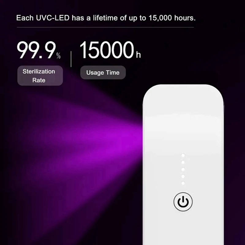 

Rechargeable Home Ultraviolet Germicidal Lamp Handheld UV Sterilizer Light Tube Portable Disinfection Bactericidal Lamp Bulb Bar