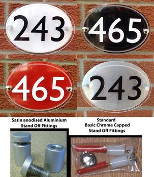 

CustomizeMODERN OVAL HOUSE SIGN / PLAQUE - QUALITY ACRYLIC WITH BACKPLATE