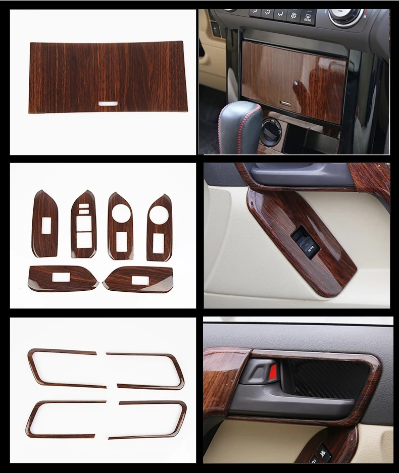 Для Toyota Land Cruiser PRADO FJ150 2010- ABS персиковое дерево зерна автомобиля внутренний комплект крышка декоративная отделка автомобиля Стайлинг 30 шт