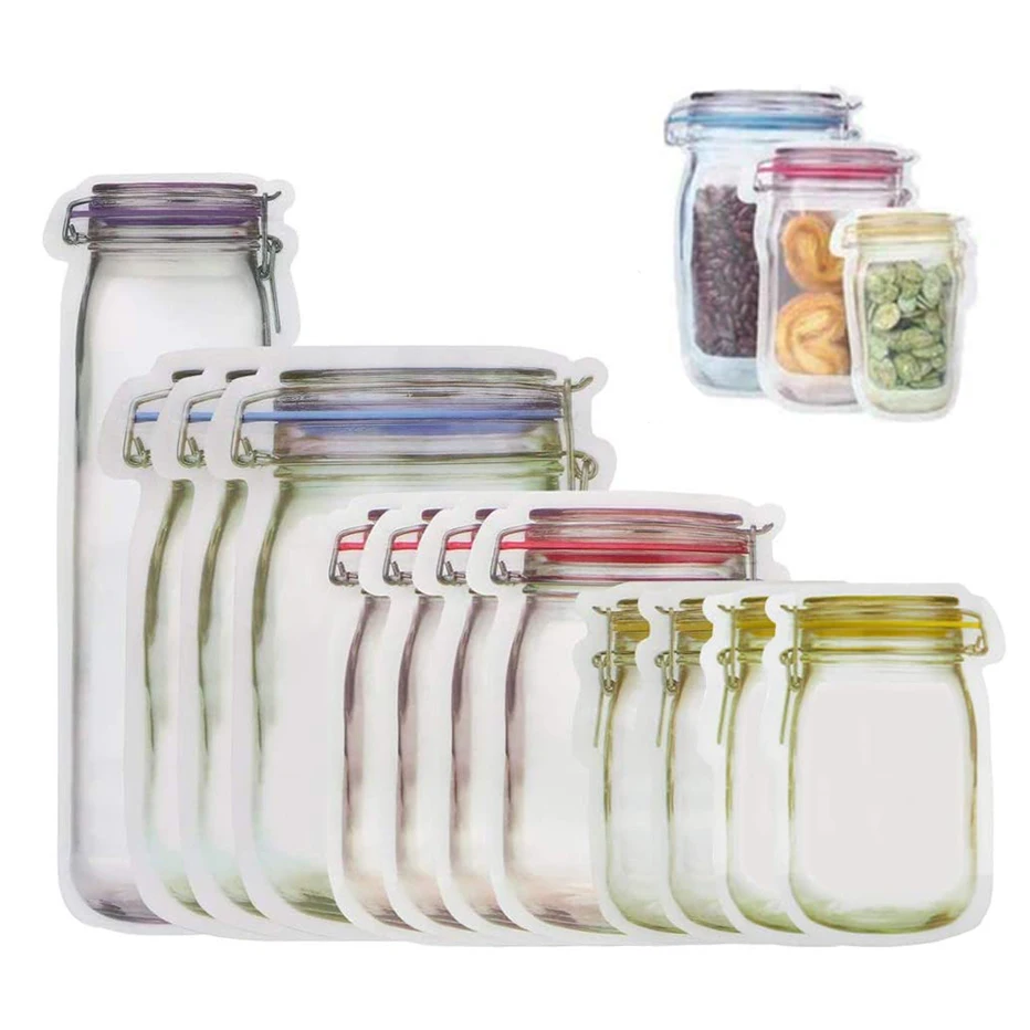 Мешки для хранения в форме банка Mason мешки печенья закусок конфет свежий пакет на