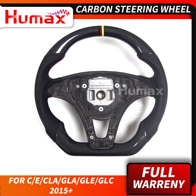 

Real Carbon Fiber Steering wheel for Mercedes Benz W176 W205 W117 W213 A C Class E CLS GLE class porous auto car accessories