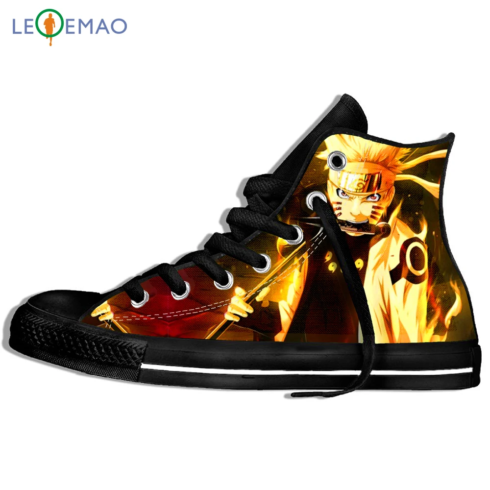 

Custom Image Printing Sneakers Arrival Popular Anime Naruto Men/Harajuku Style Plimsolls Canvas Breathable Walking Flat