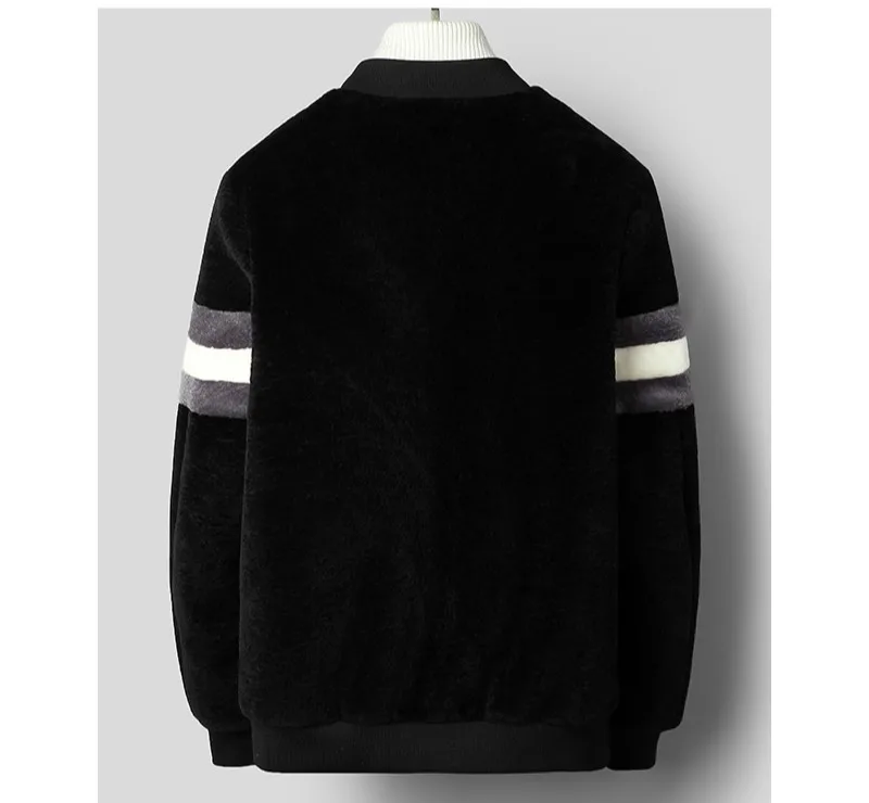 

2020 Real Fur Coat Men Autumn Winter Sheep Shearing Wool Jackets Parka Bomber Jacket Jaqueta De Couro C-52-8770 KJ3303
