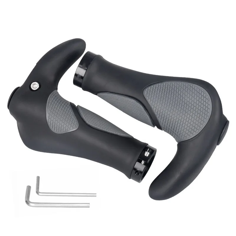 Mountain Bike Rubber Horn Handle Set Bicycle Handlebar Set Anti skid
