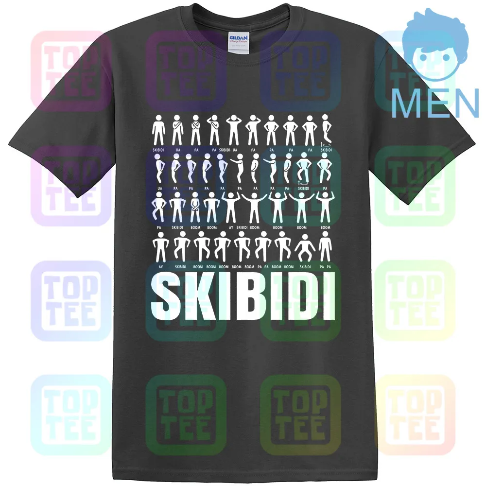 Одежда для маленьких и больших SKIBIDI танцевальный вызов неофициальных взрослых Футболка - Цвет: Темно-серый