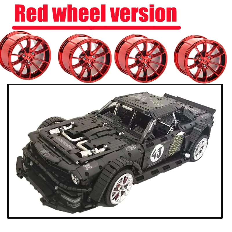 23009E DHL, новинка, 1965, Ford Mustang Hoonicorn, гоночный автомобиль, подходит для техники, MOC-22970, подходит для 20102, строительные блоки, кирпичи, детские игрушки, подарок - Цвет: 23009E