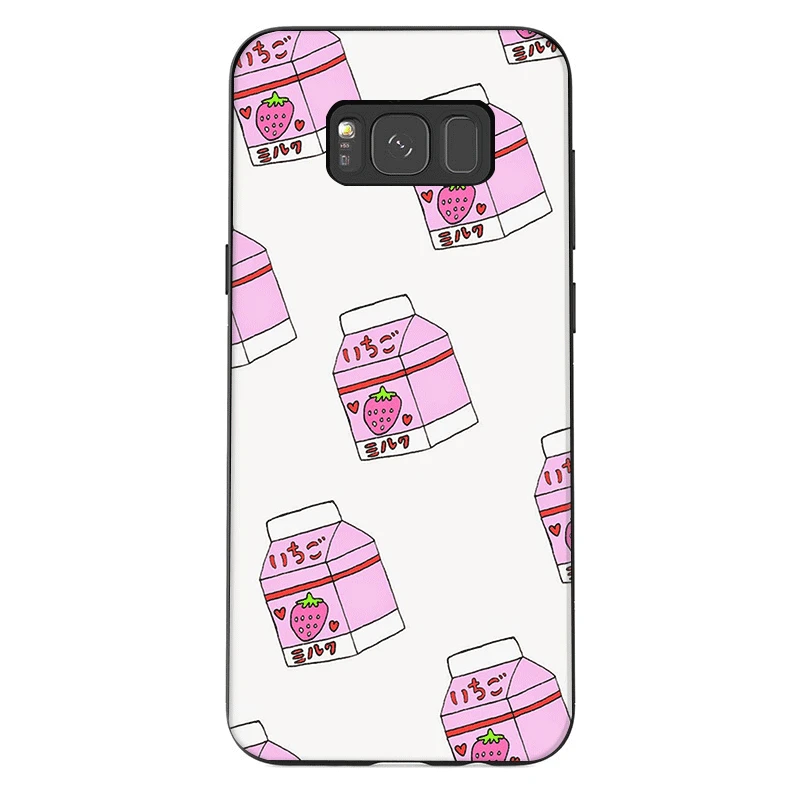 B2 Чехол для телефона из термополиуретана для samsung M10 M20 M30 M40 S10 S8 S9 плюс S10E S7 S6 край S7 края крышки Kawaii японский клубника молока - Цвет: B2