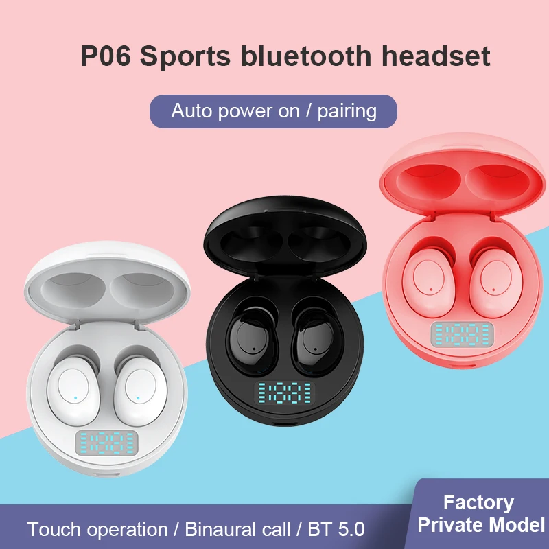 TWS беспроводные Bluetooth наушники с шумоподавлением HD вызов стерео водонепроницаемый светодиодный дисплей мини Спортивная гарнитура с микрофоном чехол для зарядки