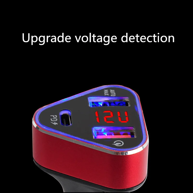 

Universal QC3.0 Car Cigarette Lighter Socket 2.1A Multi-port USB Quick Charge Auto Charger For Car Car Voltage Monitor