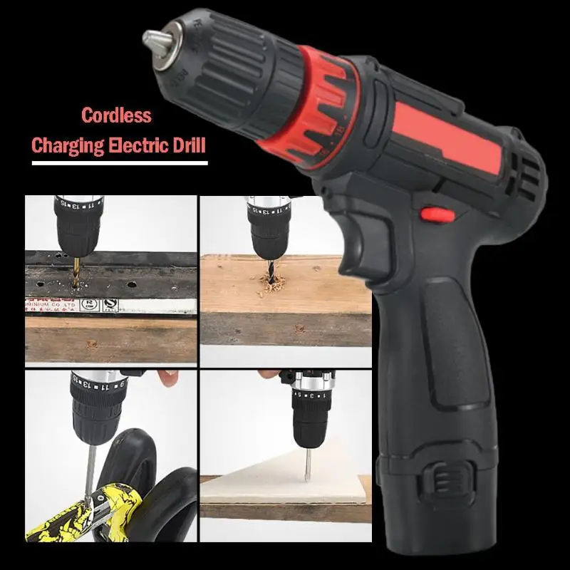 

12V Wireless Power Driver Electric Screwdriver Security Three-claw Self-locking Chuck Rechargeable Cordless Hand Drill