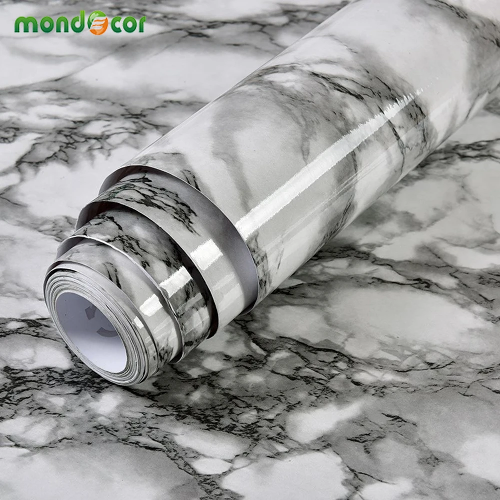 Marble Waterproof Vinyl Self adhesive Wallpaper Sticker Modern Contact