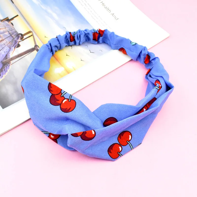 

Korean-style-Style Literature And Art Cherry Hair Band Makeup Headband Top Cuft Hair Bands GIRL'S Holiday Hair Accessories Bouti