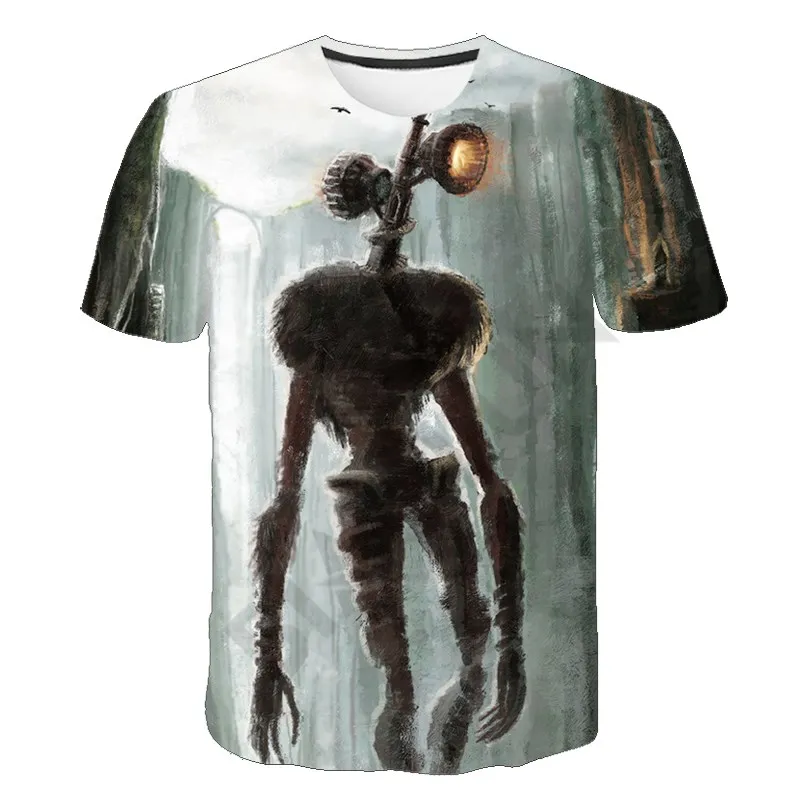 Newest Kids Clothing Casual Shirts Cartoon Siren Head 3D Print T-Shirt Cool Summer T-Shirts Teen Costume Quick-dry Short-Sleeved | Детская
