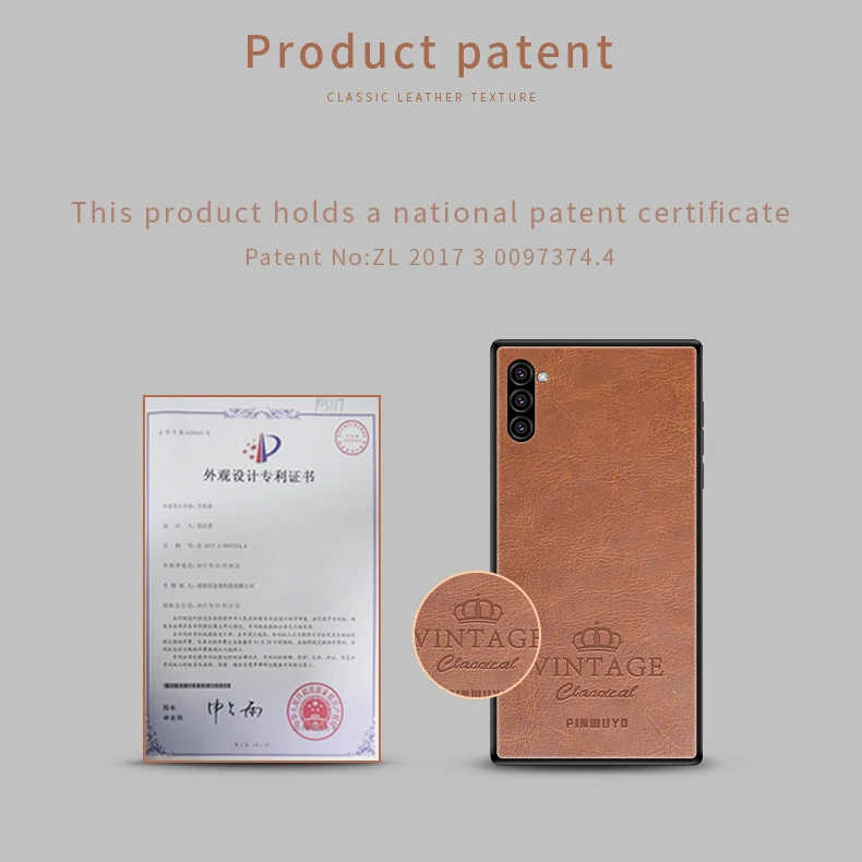 Для samsung Note 10 Plus PINWUYO чехол для samsung Galaxy Note 10 ретро кожаный мягкий жесткий чехол для samsung Note10 10