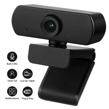 

1080P HD Autofocus Web Cam 2.0 Mega Video Calling Recording Camera USB HD Webcam Build in Noise Reduction Microphone