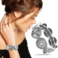 RechicGu Vintage Bracelet for Women Western Cowboy Saddle Race Horse Shoe Rodeo Stretch Bangle Boho Fashion Jewelry Dropshipping 2