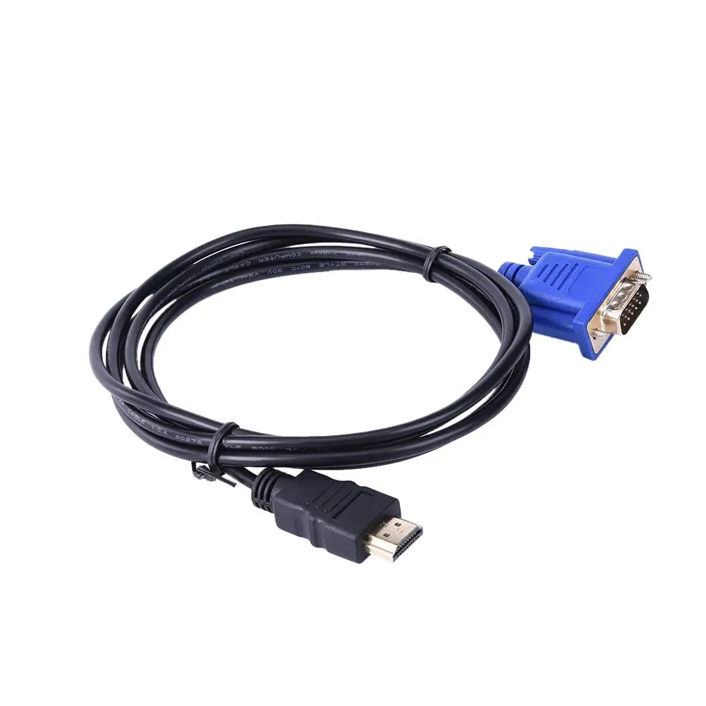 Высококачественный HDMI Мужской Разъем VGA15 pin HDMI к VGA hd-конвертер подходит для всех HDMI VGA устройств