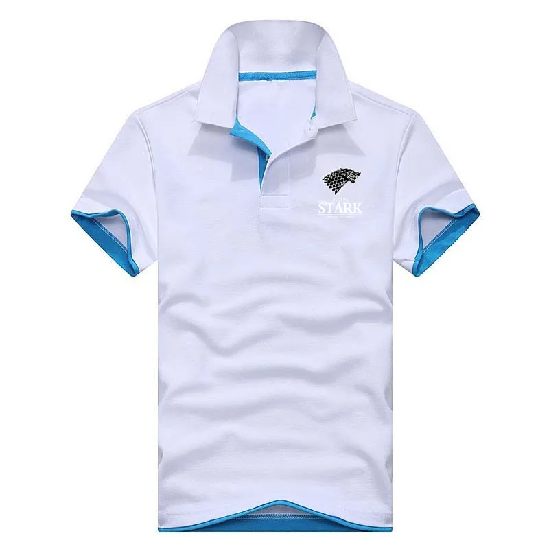 Новая игра престолов Мужская рубашка поло для мужчин поло мужская хлопковая рубашка с коротким рукавом футболки golftennis плюс размер S-XXXL