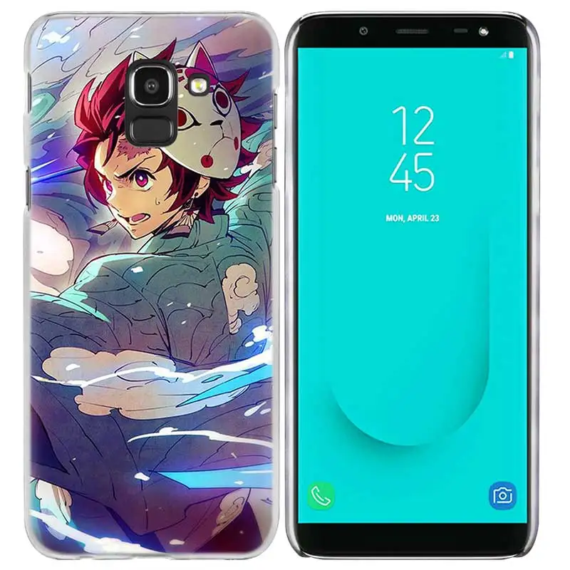 Демон убийца Kimetsu без Yaiba чехол с рисунком из аниме для samsung Galaxy S10 S10e 5G S9 S8 S7 край M40 M30 M20 M10 J8 J6 J4 плюс - Цвет: Небесно-голубой