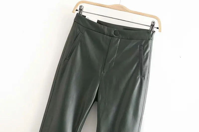Зимние обтягивающие штаны Высокая Талия загрузки вырезать черный искусственного кожаные штаны джоггеры Для Женщин mujer