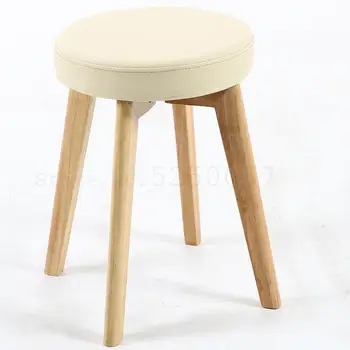 

Creative Dressing Stool, Leather Stool, Nordic Round Stool, Desk Stool, Makeup Stool, Sofa Stool, Nail Stool