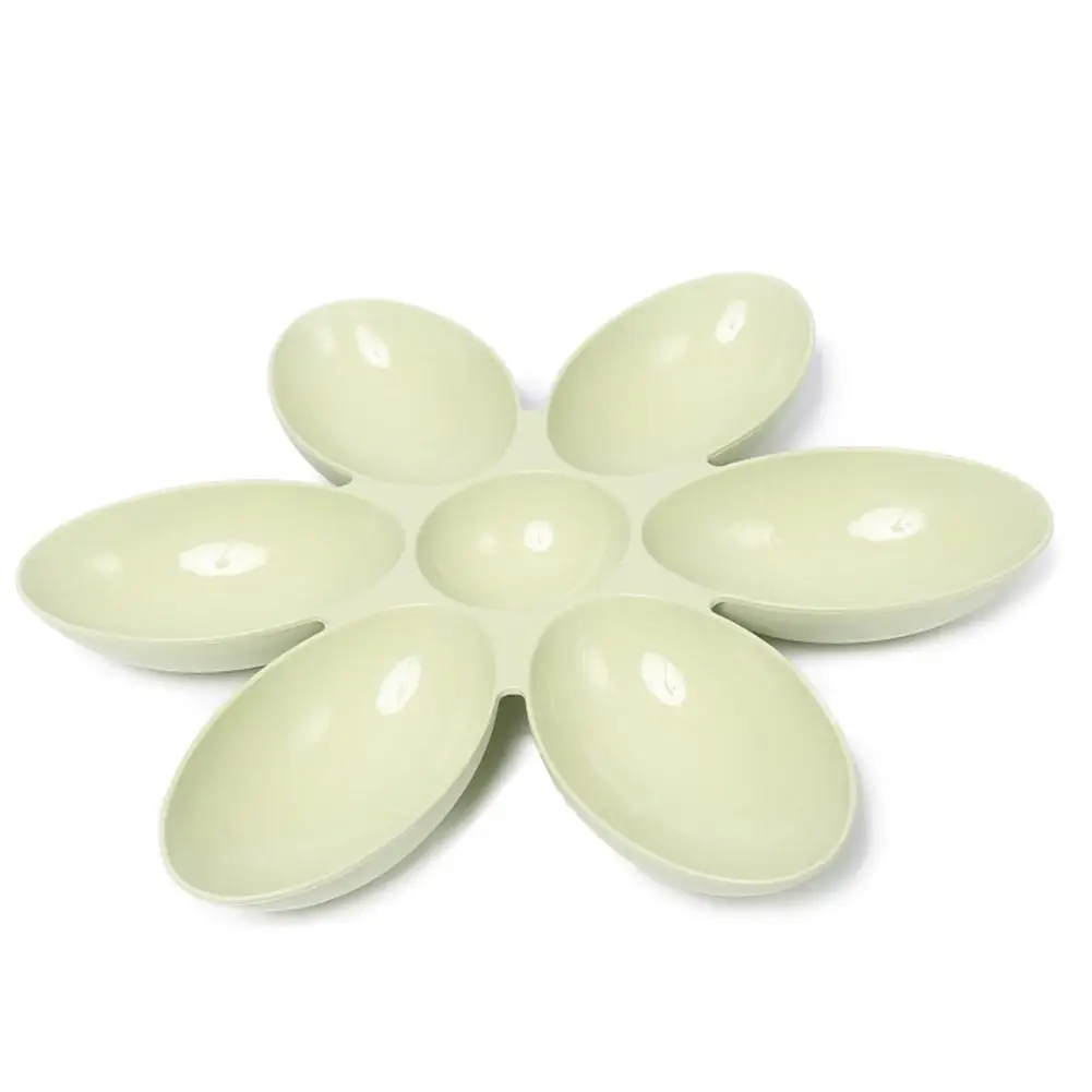 green LanLan многофункциональные 6 в 1 в форме лепестка миски для домашних животных Кормушка для маленьких собак и кошек замедление поедания - Цвет: green