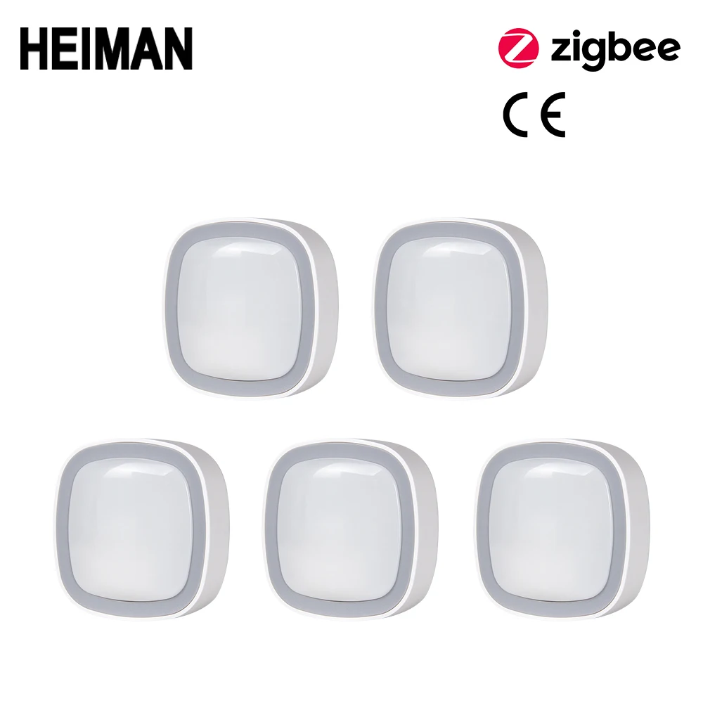 5 PCS HEIMAN Zigbee умный датчик движения PIR инфракрасный датчик умного дома система безопасности беспроводная Противоугонная сигнализация устройство безопасности - Цвет: 5 PCS