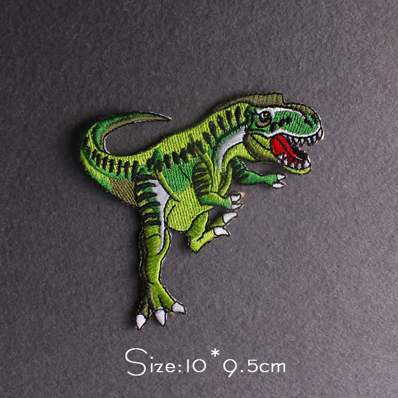 Dinosaur Embroidered Patches For Clothing Thermoadhesive Patches Iron On Patch On Clothes Stickers Stripes Punk/Rock Patch Badge 