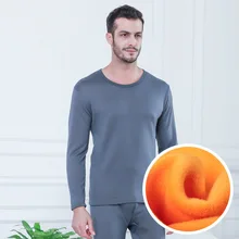2021 New Winter Men's Plus Size Plus Velvet Thick Thermal Underwear Sets Bottoming Warm Velvet Underwear Suit Long Johns Suits