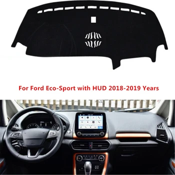 

Black Car Dashboard Cover For Ford Eco-Sport (2013-2019) 2014-15-16-17-2018 Auto Sun Shade Pad Carpet Protector Dash Mat