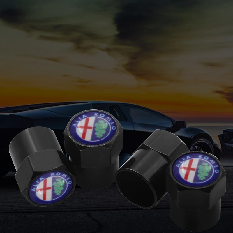 4 шт. черная Модная крышка клапана автомобильной шины для Alfa Romeo 159 147 156 Giulietta