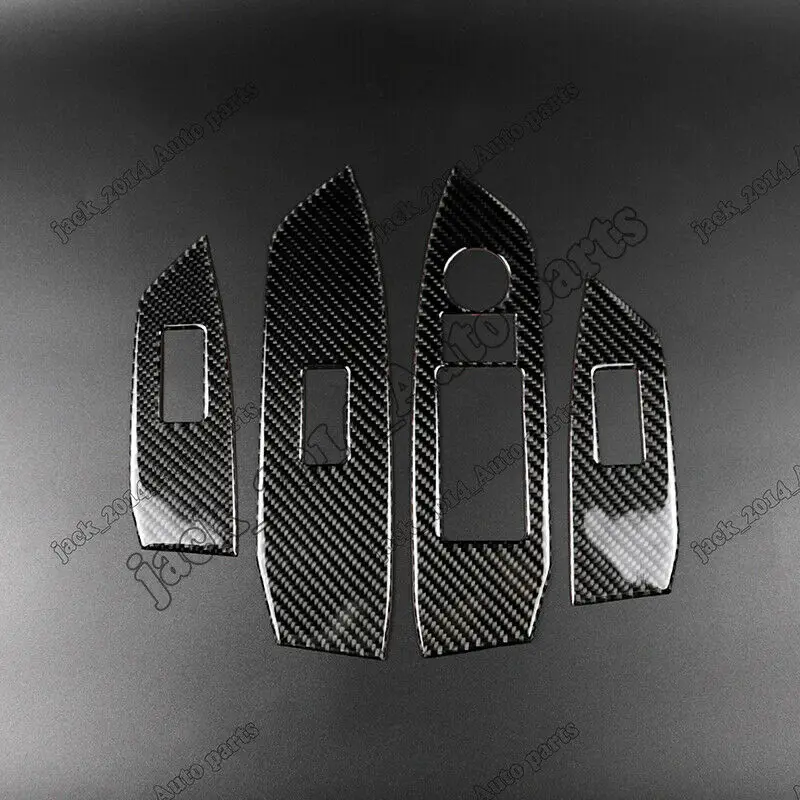 Real Carbon fiber Inner window switch panel cover Tirm For Mazda CX-5 CX5