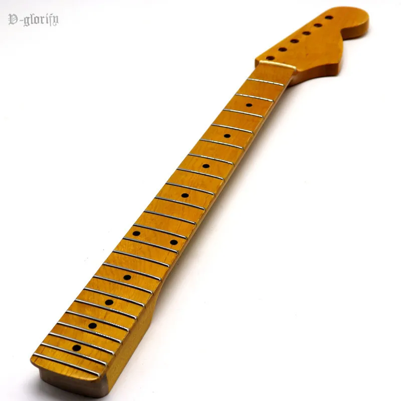 Canada maple 22 fret Глянцевый желтый полный Канада клен большая голова st гитара шеи - Цвет: Canada maple 22 fret