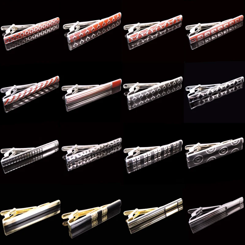 

High quality Novelty Black red Leopard star tie clip fashion style gold silvery and black men's business tie pin Free Delivery